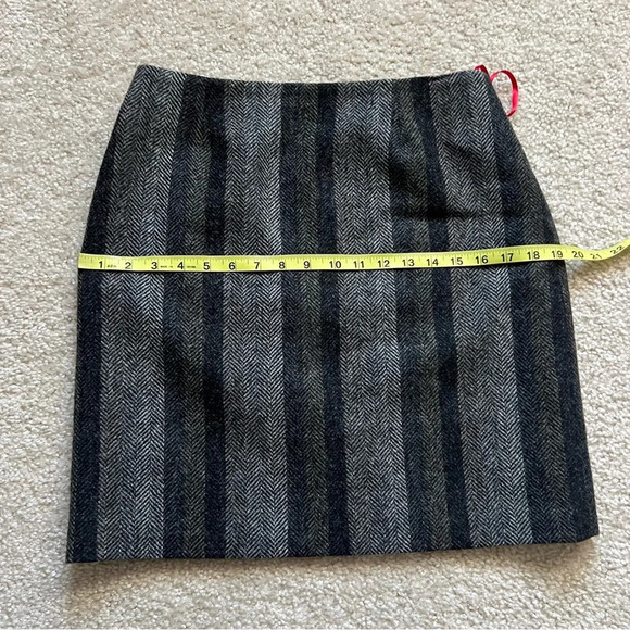 Boden British Tweed By Moon 100% Wool Striped side zip Skirt 6 R US Knee Length, - Picture 10 of 13